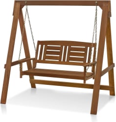 Furinno Tioman Hardwood Porch Swing w/ Stand