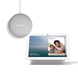 Google Nest Hub Max with Google Home Mini
