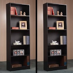 2 Orion 72" 5-Shelf Bookcases