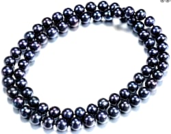 26" 10.5mm AAA- Black Freshwater Pearl Necklace