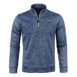 Rogoman Men's Stand Collar Sweater for $15 for 2 + $10 s&h