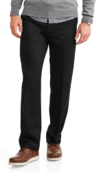 George Men's Wrinkle Resistant Flat Front Twill Pants for $13 + free shipping w/ $35