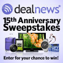 Winner of $1,500 in prizes in the 15th Anniversary Sweepstakes from dealnews