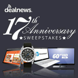 Winner of the Prize Package in the 17th Anniversary Sweeps from DealNews
