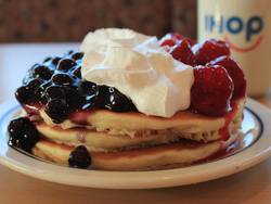 Red, white, & blue pancakes