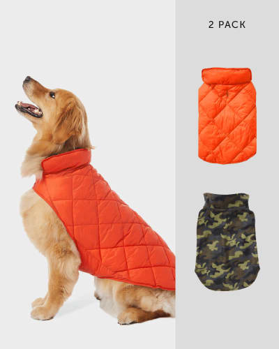 32 Degrees Doggie Fleece / Quilted Vest 2-Pack for $15 + free shipping w/ $24