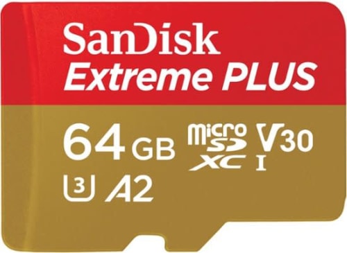 SanDisk Extreme PLUS 64GB microSDXC UHS-I Memory Card for $16 + free shipping