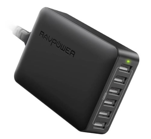 RAVPower 60W 6-Port USB Desktop Charging Station for $12 + $3.99 shipping