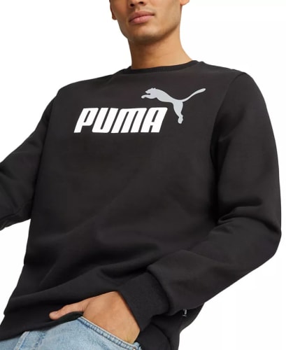 PUMA Men's ESS+ Big Logo Crewneck Sweatshirt for $16 + free shipping w/ $25