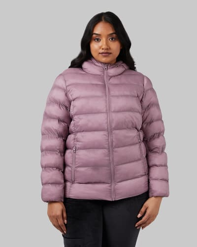 32 Degrees Women's Lightweight Packable Down Hooded Jacket for $15 + free shipping w/ $24