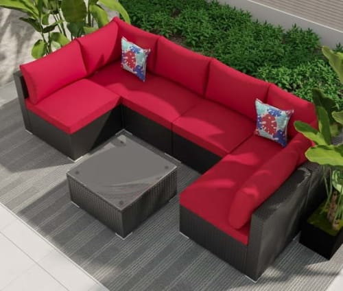 Ainfox 7-Piece Patio Sofa Set for $400 + free shipping