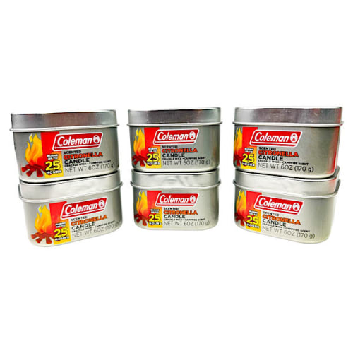 Coleman Campfire Scented Outdoor Citronella Candle 6-Pack for $15 + free shipping