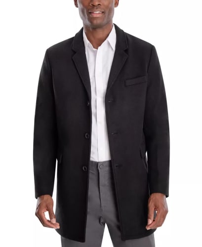 Michael Kors Men's Wool-Blend Ghent Overcoat for $69 + free shipping
