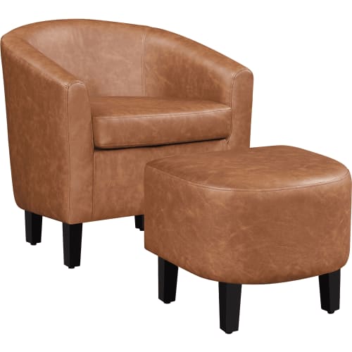 Renwick Barrel Accent Chair w/ Ottoman for $106 + free shipping