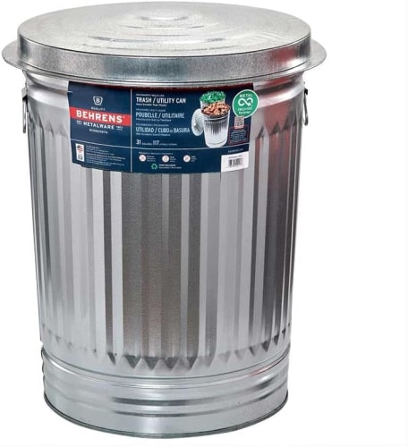 Behrens 31-Gallon Steel Trash Can for $30 + free shipping w/ $35