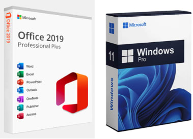 The All-in-One Microsoft Office Pro 2019 for Windows: Lifetime License + Windows 11 Pro Bundle for $50