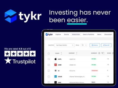 Tykr Stock Screener: Premium Plan Lifetime Subscription for $120