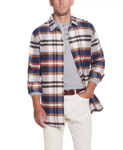 Weatherproof Vintage Men's Lumberjack Flannel Shirt Jacket for $17 + free shipping w/ $25