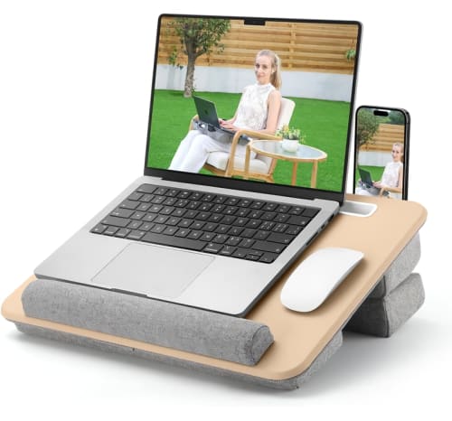 Adjustable Laptop Lap Desk w/ Cushion, Storage & Wrist Rest for $15 + free shipping