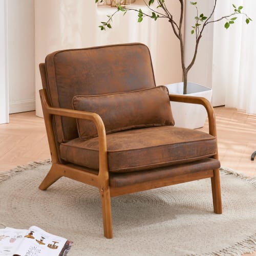 Upholstered Reading Accent Chair for $117 + free shipping
