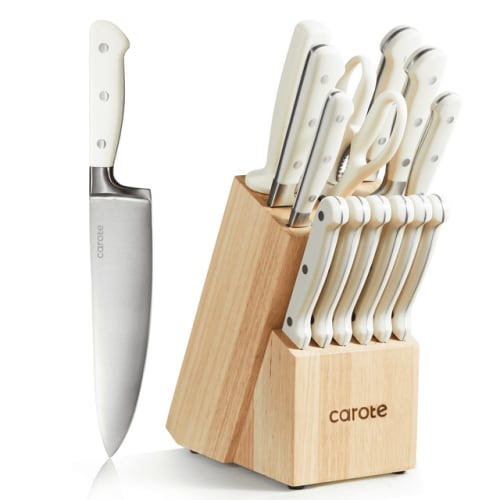 Carote 14-Piece Knife Set with Wooden Block for $45 + free shipping