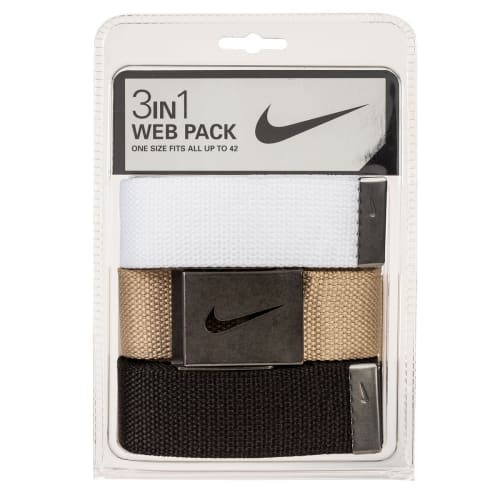 Nike Men's Belts 3-Pack for $14 + free shipping w/ $75
