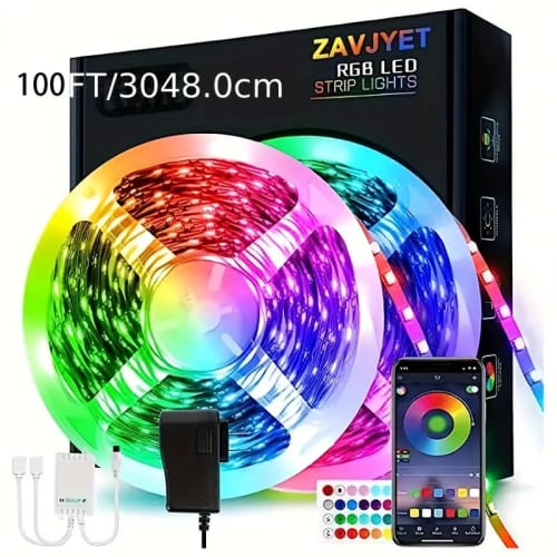 100-foot LED Color Changing Strip Lights for $8 + free shipping w/ $30+