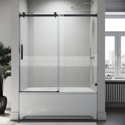 Sunny Shower 60" x 62" Frameless Bathtub Sliding Doors for $326 + free shipping