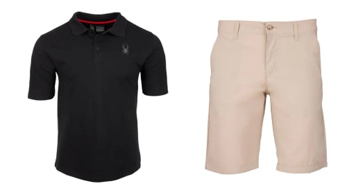 Spyder Men's Polo w/ Chaps Men's Flat Front Shorts for $25 + free shipping