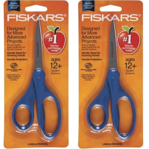 Fiskars 7" Non-Stick Scissors 2-Pack for $6 + free shipping