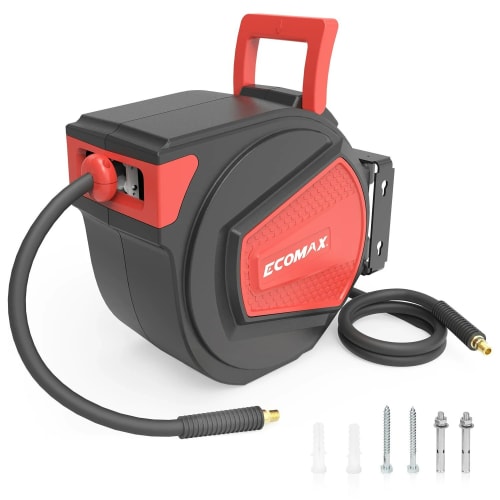 Ecomax 3/8" x 50-Foot Retractable Enclosed Air Hose Reel for $88 + free shipping