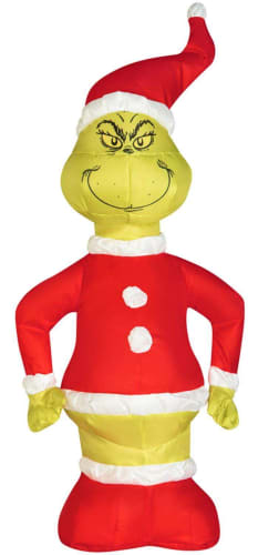 Gemmy 19" Grinch in Santa Suit Inflatable for $15 + free delivery w/ $50