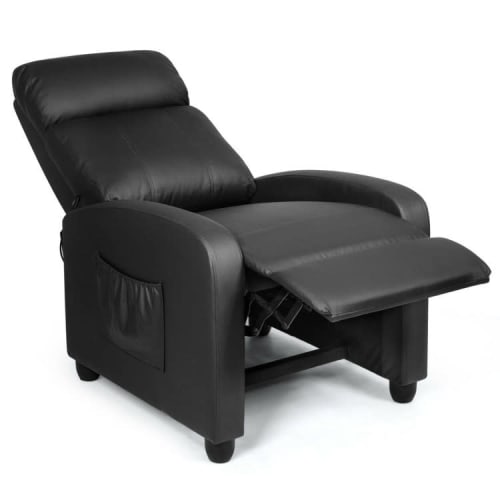 Costway Faux Leather Wingback Vibration Massage Recliner for $215 + free shipping