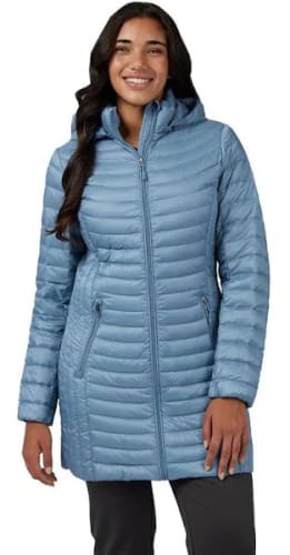 32 Degrees Women's Ultralight Down Packable 3/4 Jacket (M & L only) for $20 + free shipping w/ $24