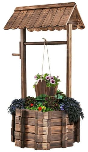 Costway Wooden Wishing Well for $80 + free shipping