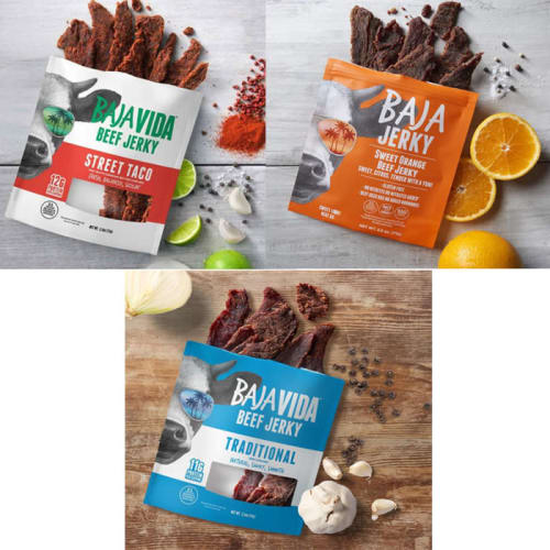 Baja 2.5-oz. 100% All Natural Beef Jerky 3-Pack for $9 + free shipping