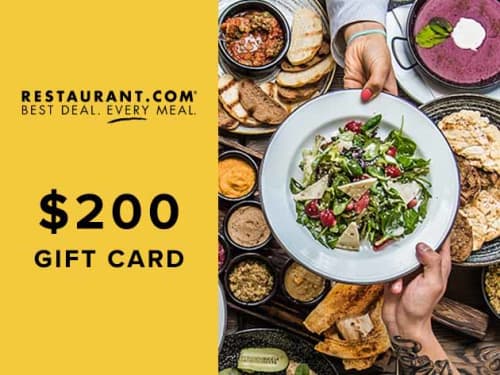 $200 Restaurant.com Digital Gift Card for $35