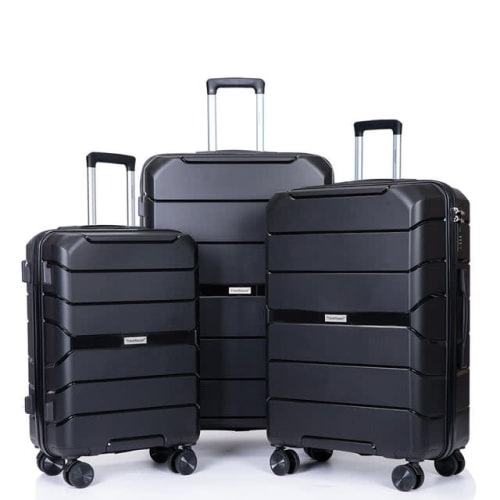 Travelhouse 3-Piece Hardside Luggage Set for $90 + free shipping