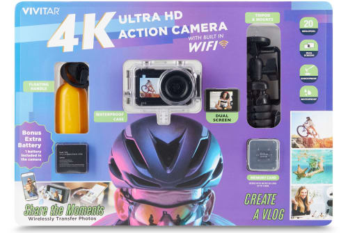 Vivitar 4K Ultra HD Action Camera Kit for $38 + free shipping