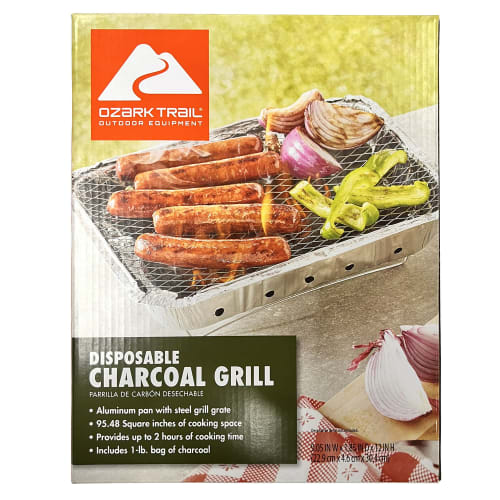 Ozark Trail Disposable Instant Charcoal Grill for $10 + free shipping w/ $35