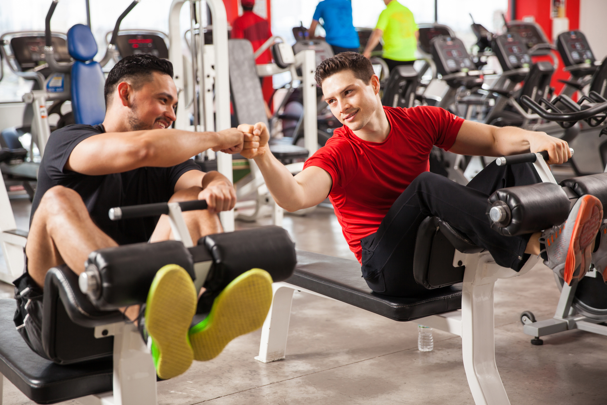 fist bump at gym