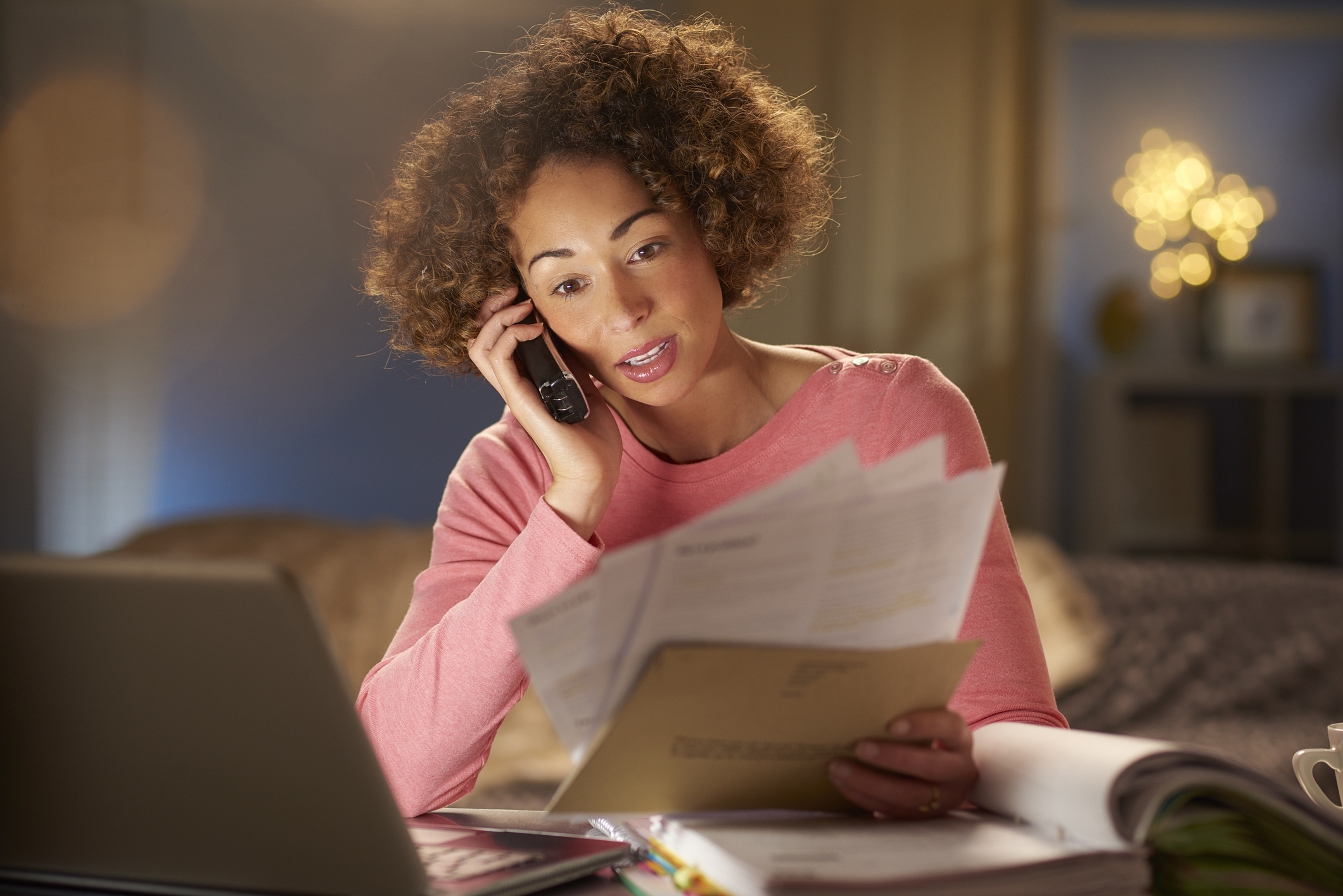 Woman Calling Customer Service