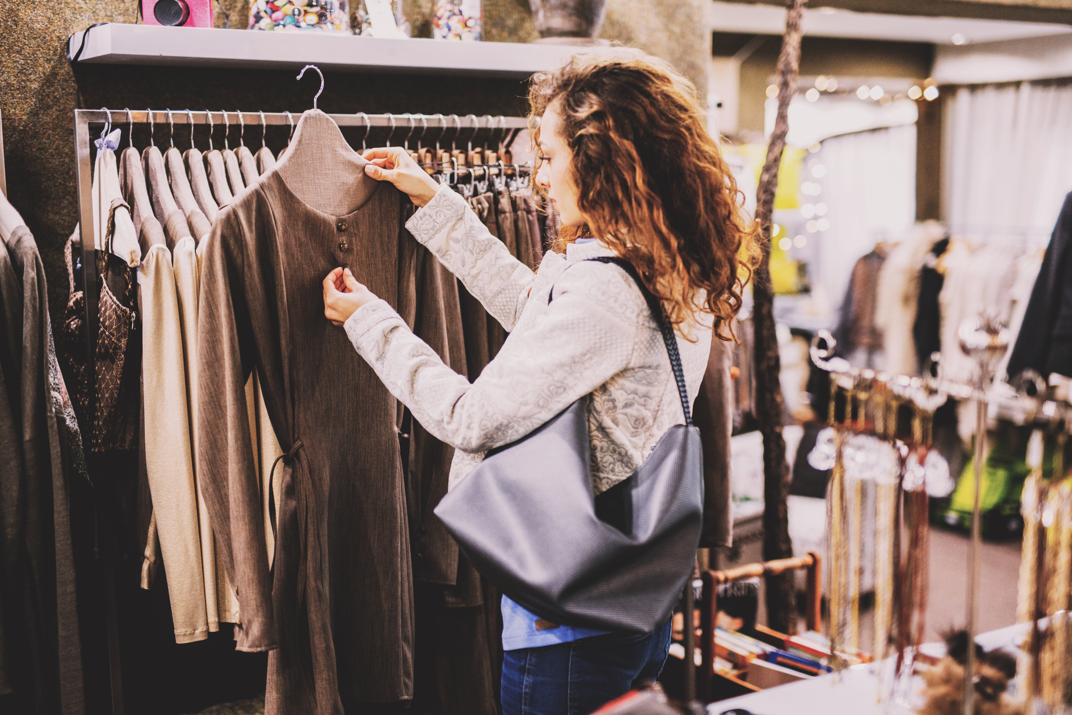 woman shopping for clothes