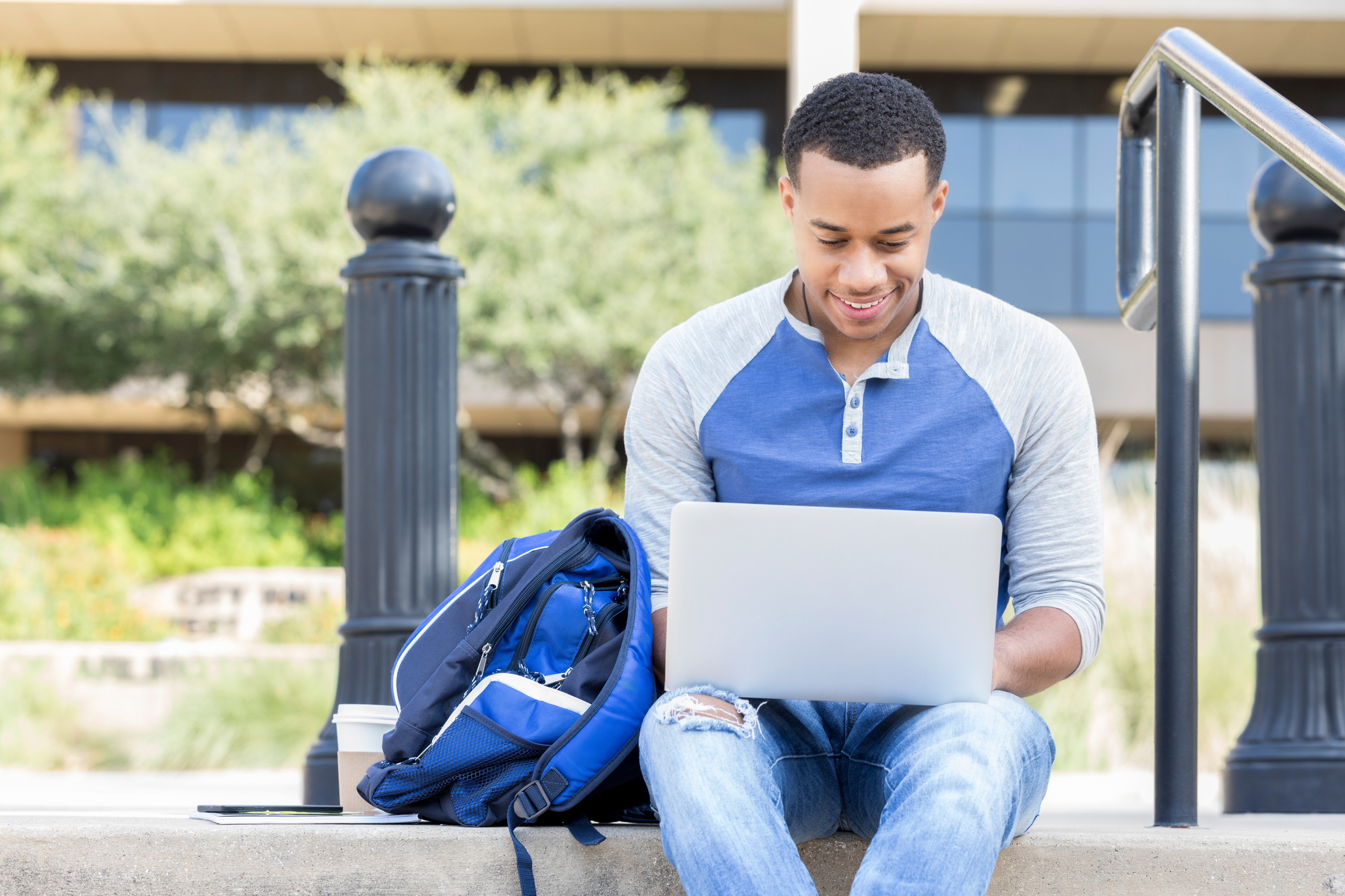 student with laptop